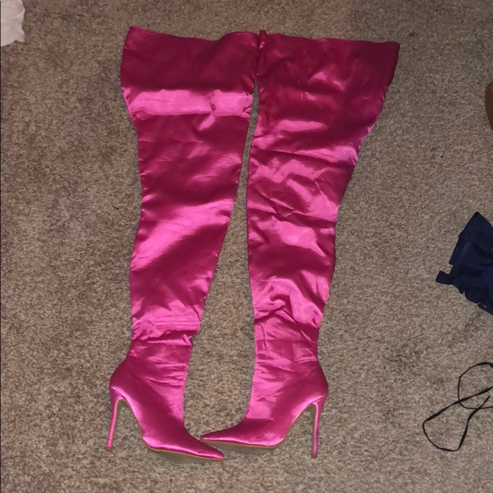 Pink fancy boots